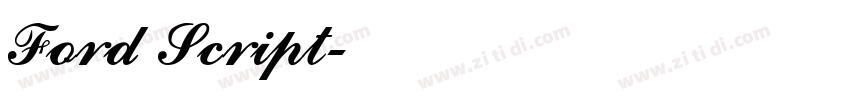 Ford Script字体转换